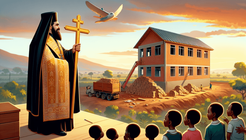 ग्रीक पुजारी अफ़्रीका में स्कूलों का निर्माण कर रहे हैं