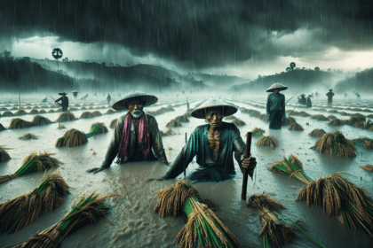 यांगून और अय्यरवाडी क्षेत्रों में भारी बारिश से चावल के खेत बर्बाद होने से किसानों को बड़ा नुकसान हुआ है