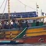 On Monday morning, a fishing boat from Puducherry ventured into the waters where Tamil Nadu fishermen had cast their nets.